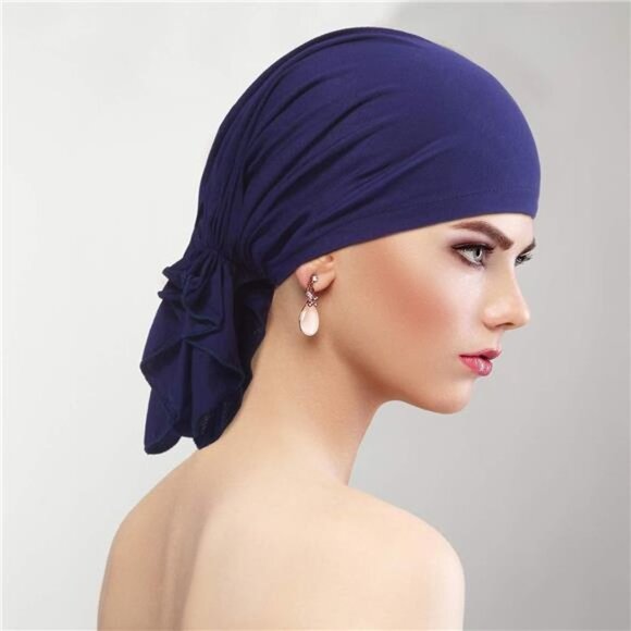 6 Pieces Head Scarf for Women Slip on Pretied Head Scarves Cancer Headwear - Picture 6 of 7